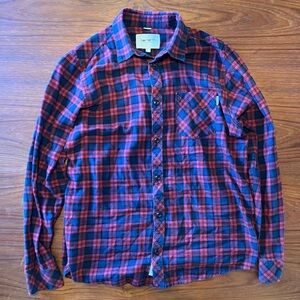 Carhartt WIP Red and Black Plaid Men's Flannel